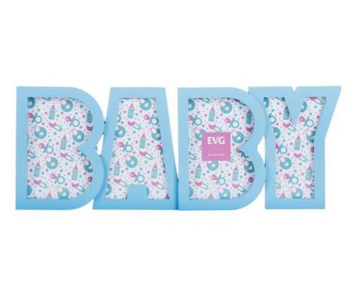 Уцінка. Фоторамка х 4 "BABY" (рожева) - трохи брудна коробка