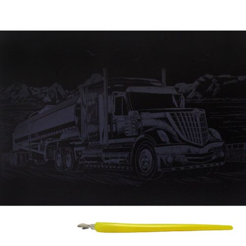 Уцінка. Гравюра А4 "Silver Metallic", "Грузовик" Відсутня ручка