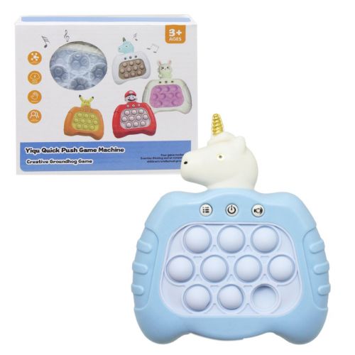 Уцінка. Електронна гра "Finger Press Pop-It Console: Єдиноріг" (блакитний) репить дінамік