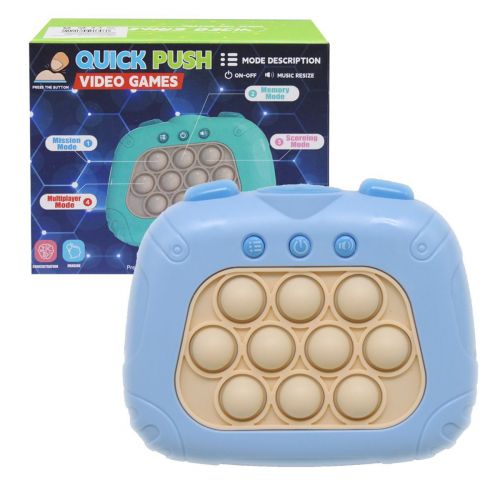 Уцінка. Електронна гра "Quick push", блакитний заїдають кнопки, рипить звук