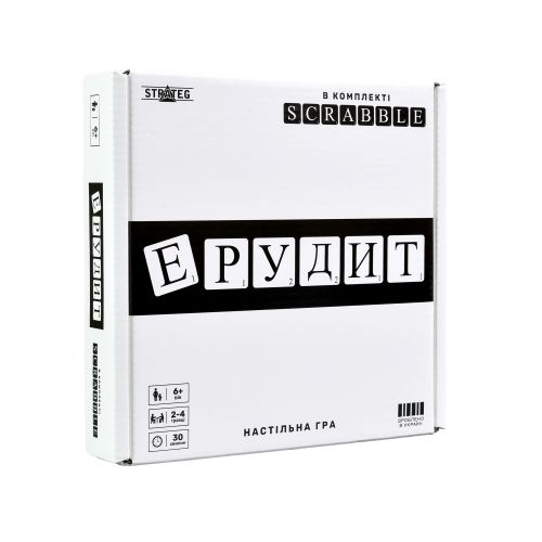 Настільна гра "Ерудит" чорно-білий укр