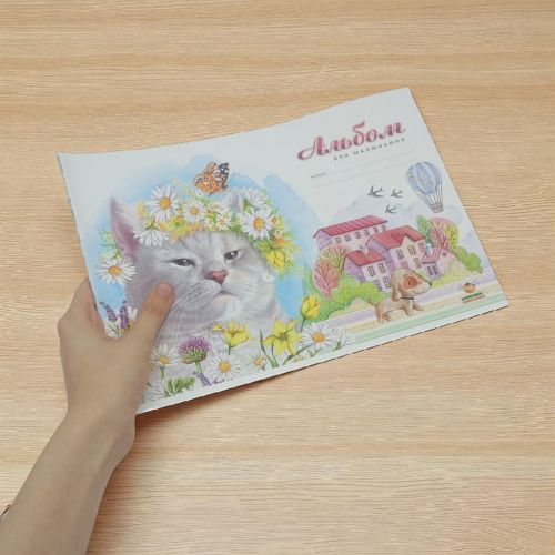 Альбом для малювання, 100г, на скобі, 202х292 мм,  8 аркуш. МІКС ВИДІВ