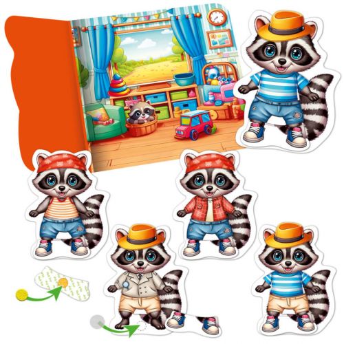 Гра розвиваюча Vladi Toys з липучками "Єнотик"