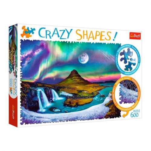 Пазли 600 ел "Crazy Shapes. Зоряне сяйво над Ісландією"