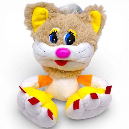 Мʼяка іграшка "Коротишка кіт", 14х20х24 (ЖОВТИЙ)